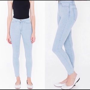 American Apparel Light Wash Pencil Jean